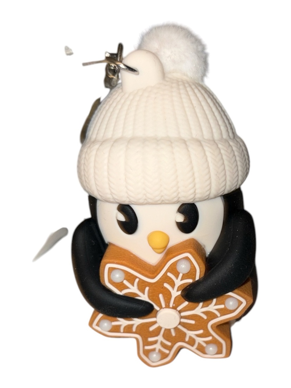 Bath & Body Works Penguin sanitizer holder with Pom Pom Hat light up star NWT